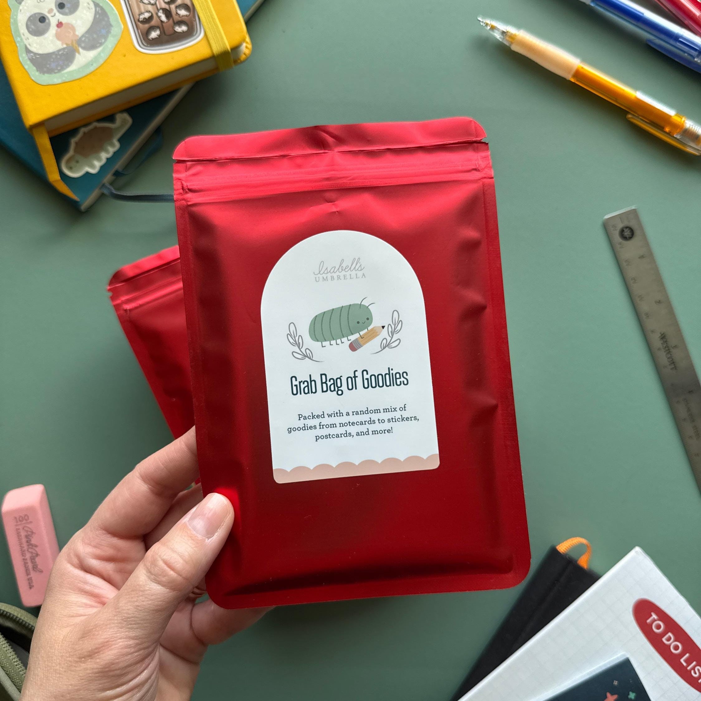 Grab Bag Surprise Pack of Cute Greeting Cards, Stickers, Postcards, and More!