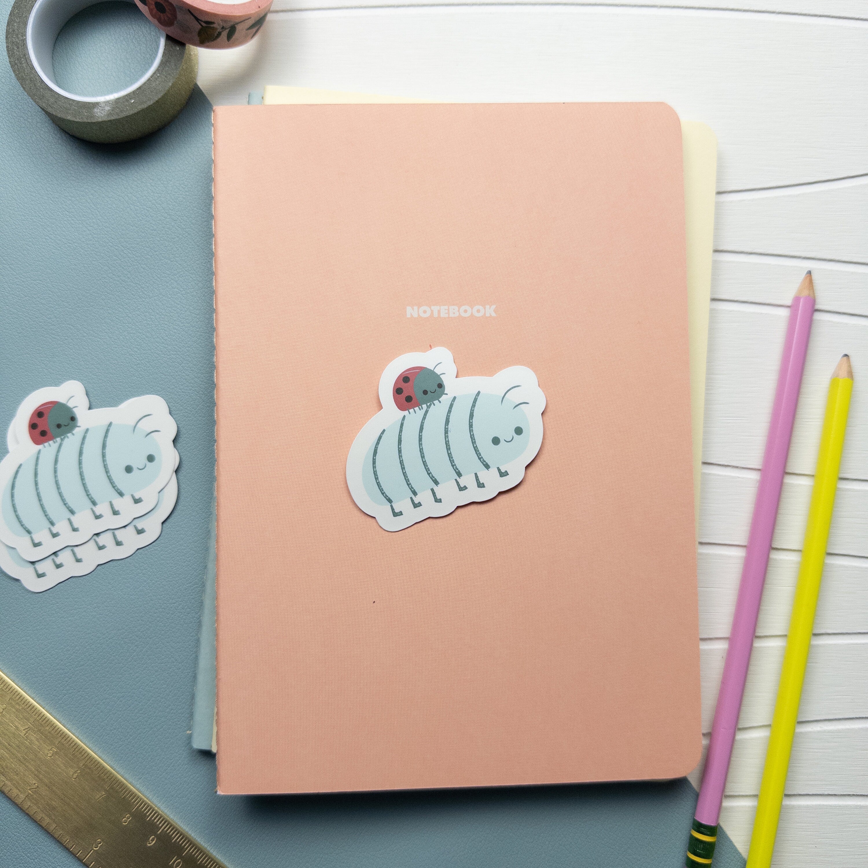 Roly-Poly and Ladybug Friend Sticker: Cute and Durable Decals for Your Water Bottle, Laptop, and More!