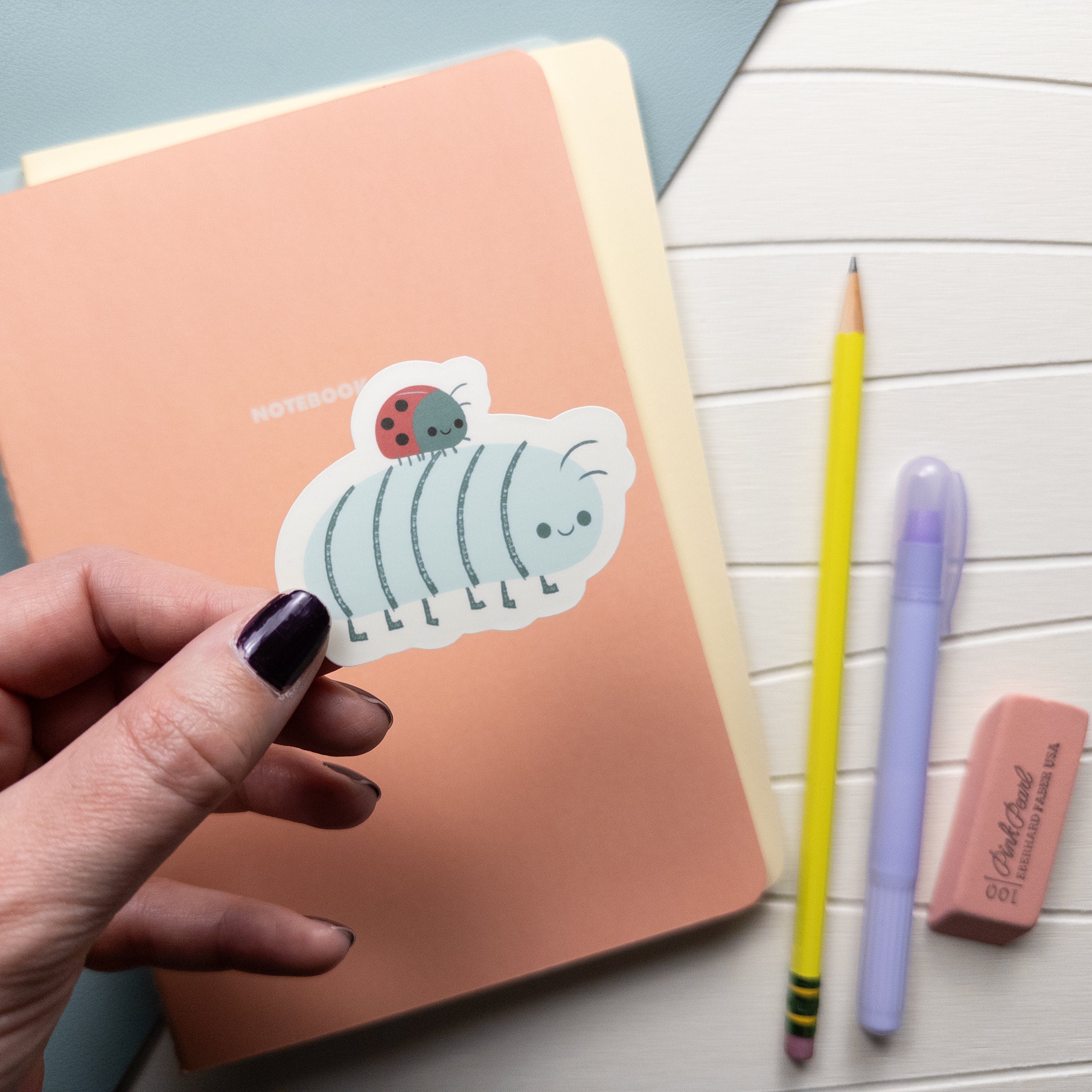 Roly-Poly and Ladybug Friend Sticker: Cute and Durable Decals for Your Water Bottle, Laptop, and More!